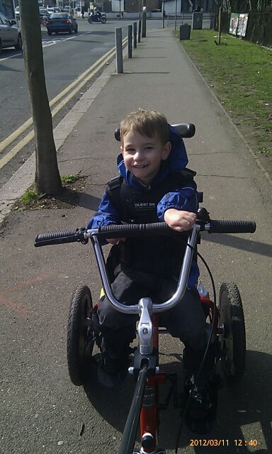 Kyle with his trike